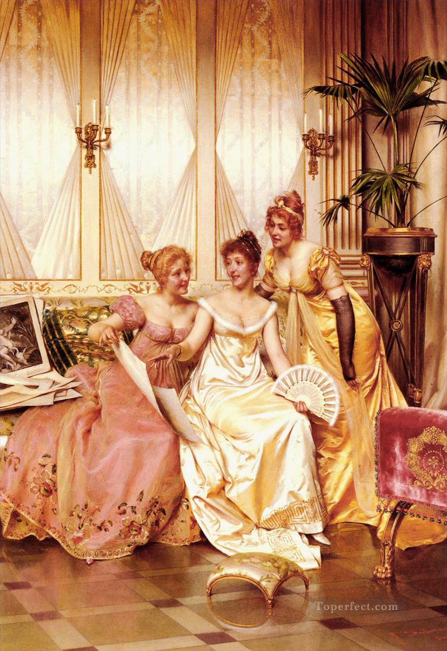 Les Trois Connaisseuses lady Frederic Soulacroix Oil Paintings